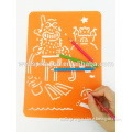 2016 Popular kids drawing plate plastic letter stencil ruler